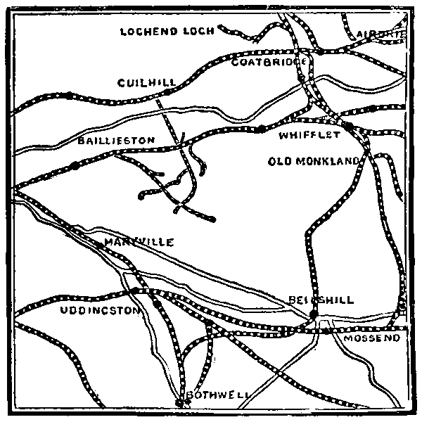 MAP OF THE BATTLEFIELD OUTSIDE GLASGOW.