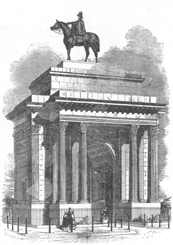 THE STATUE IN THE POSITION WHICH RAISED SUCH A STORM OF
OPPOSITION.

From the "Illustrated London News."