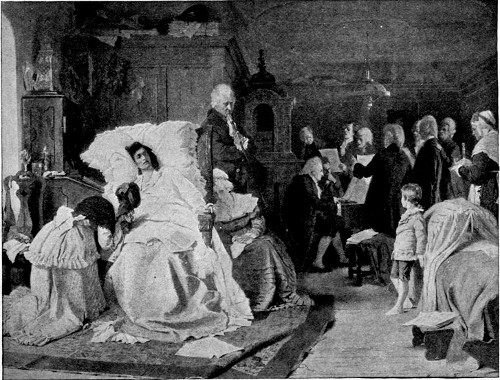 "THE LAST HOUR OF MOZART."

From the Picture by H. Kaulbach.

By permission of the Berlin Photographic Company, 133 New Bond Street,
London, W.
