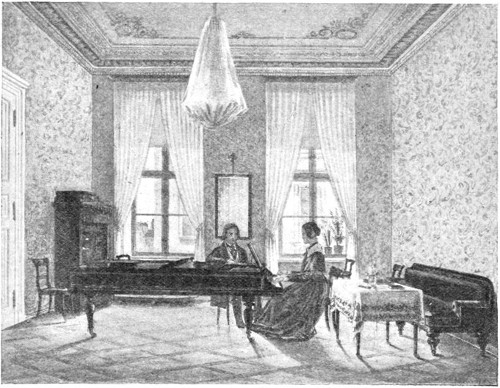 "SCHUMANN AND ROBENA LAIDLAW."

From the Water-Colour Drawing by J. Raabe.