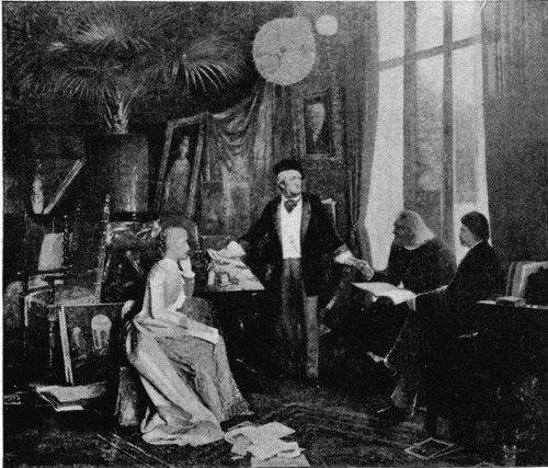"WAGNER IN HIS HOME AT WAHNFRIED."

From the Picture by W. Beckmann.

By permission of Rud. Ibach Soln, owners of the Original.