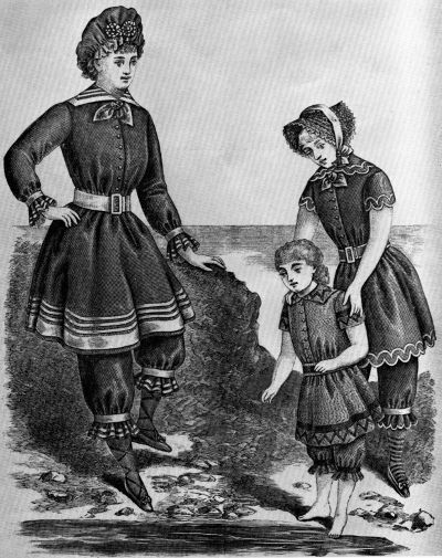 Bathing costumes c. 1884
