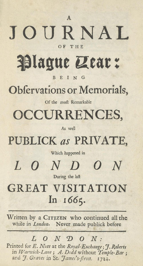 A Journal of the Plague Year, by Daniel Defoe