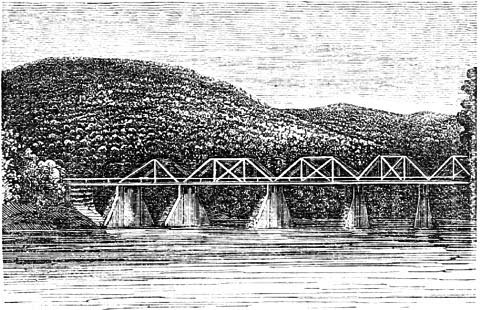 A bridge spanning a river
