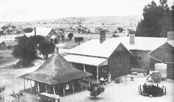Back View of Matopo Mission House, Showing Granite Hill Beyond.
