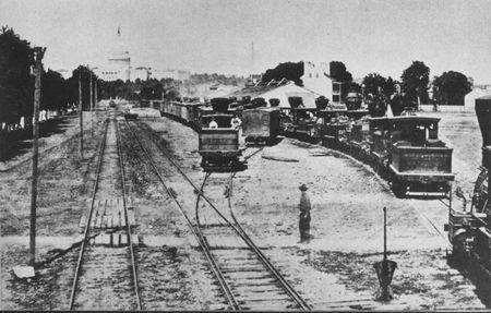 In one year (1864-1865) the Federal Military Railroad, with 365 engines and 4,203
cars, delivered over 5 million tons of supplies to the armies in the field.
