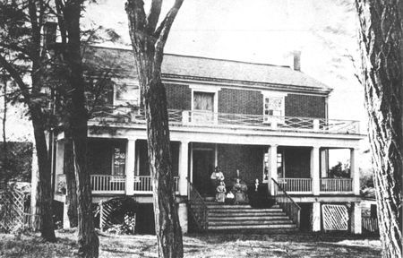 The home of Wilmer McLean at Appomattox. Here the tragic drama closed at
3:45 on Palm Sunday afternoon, April 9, 1865.