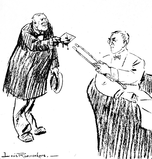 German captain handing a bloody envelope to Wilson
