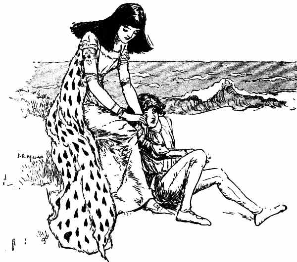 "WHILST HE THUS RESTED SHE PLACED ON HIM A SUIT OF GOLDEN
ARMOUR"