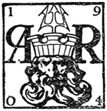 Publisher’s Logo: Monogram A.R. with head of Neptune and numbers 1904.
