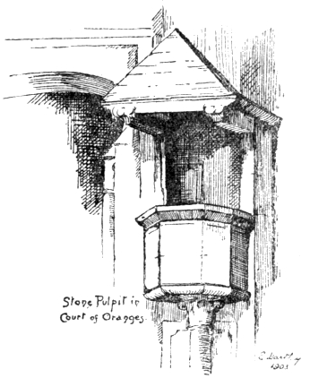 Stone Pulpit in Court of Oranges.