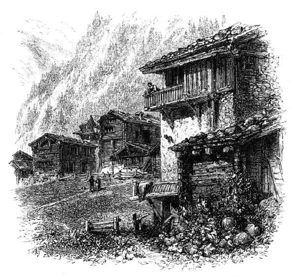 Illustration: A bit of the village of Zermatt
