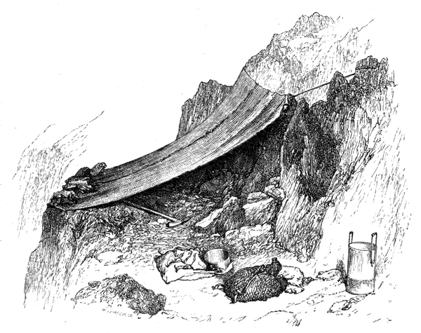 Illustration: Our camp on Mont Suc