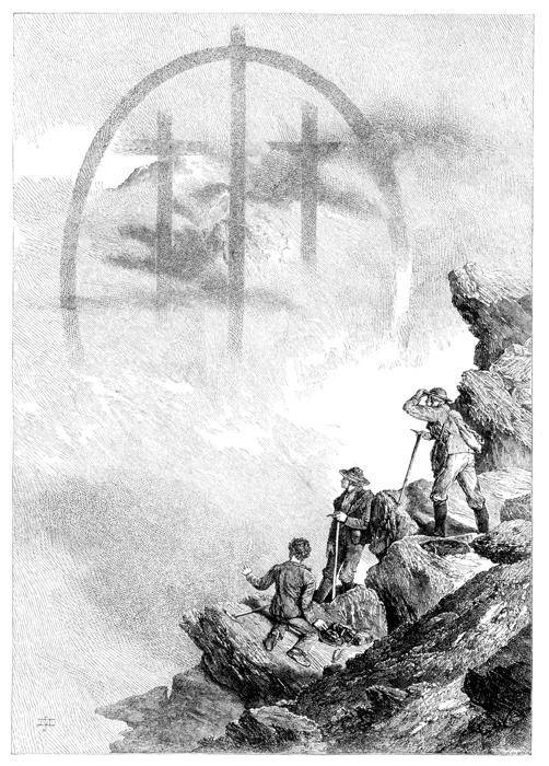 Illustration: Fog-bow, seen from the Matterhorn on July 14, 1865