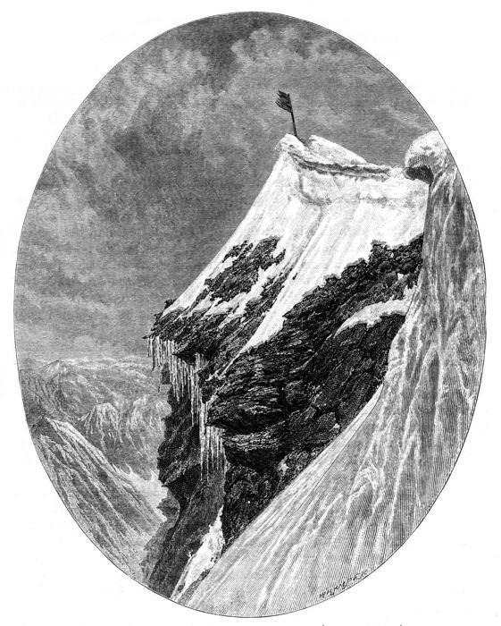 Illustration: The summit of the Matterhorn in 1874 (Northern end)