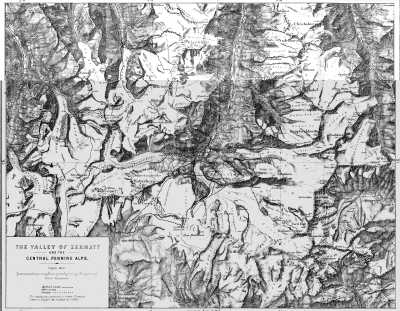 Map: The Valley of Zermatt; and the Central Pennine Alps