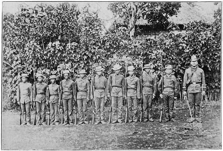 Lieut. P. Garcia and Local Militia of Baganga, Caraga (East Coast).