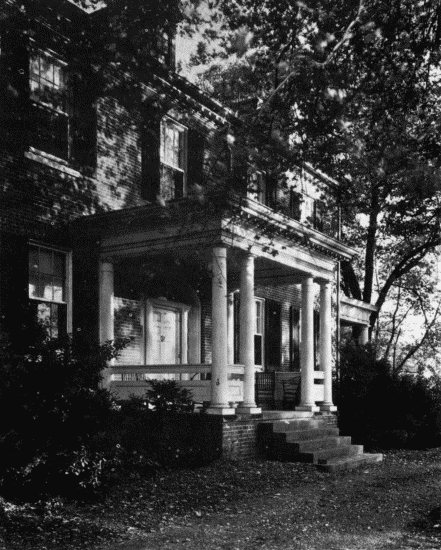 The Front Porch at Rockland, Home of the Rusts. Built in 1822 by General
George Rust and still owned by his family.
