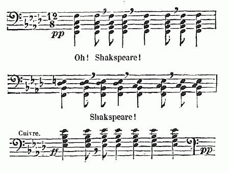 notation musicale
Oh! Shakspeare!
Shakspeare!