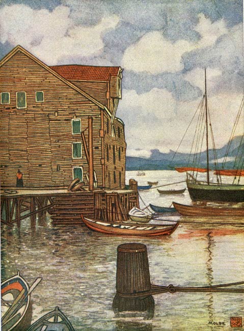 OLD WAREHOUSE AND BOATS, MOLDE