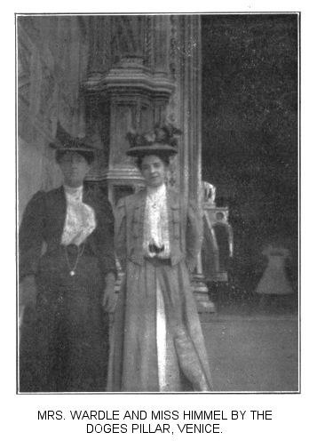 Mrs. Wardle and Miss Himmel by The Doges Pillar, Venice