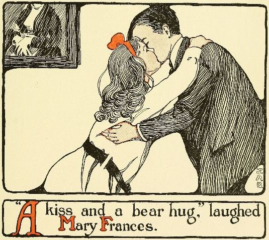 "A kiss and a bear hug," laughed Mary Frances.
