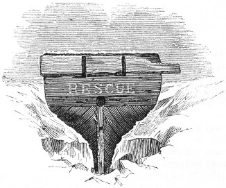 STERN OF THE RESCUE IN THE ICE.