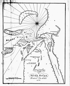 Plan
of
Slude River.
Lat. 52.15' N. Lon. 83.20' W.
by S.H.