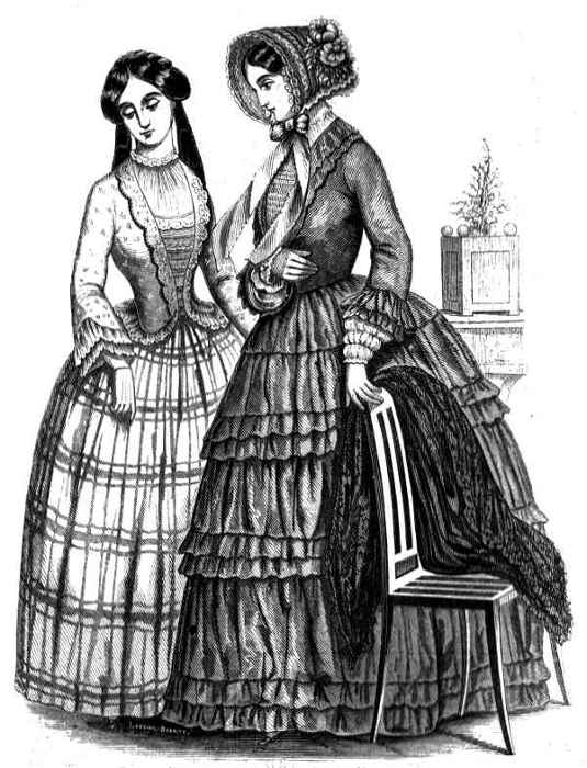 Fig. 1.—Promenade and Young Lady's Morning Costume.