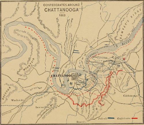 CONFEDERATES AROUND CHATTANOOGA 1863