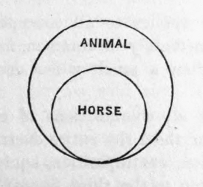 Illustration: Category "horse" within category "animal".