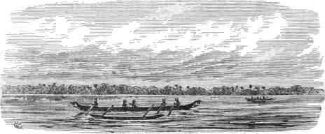 Cingalese canoe under way.