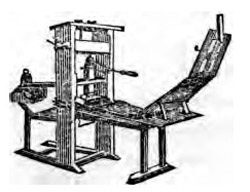 An old printing press