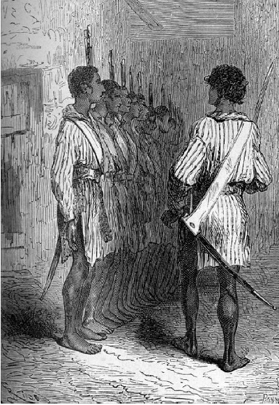 Eigenlijk waren het slechts een dozijn kinderen en knapen,
die vrij aardig soldaatje speelden.