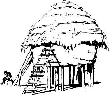 [Illustration: Hut without a door]