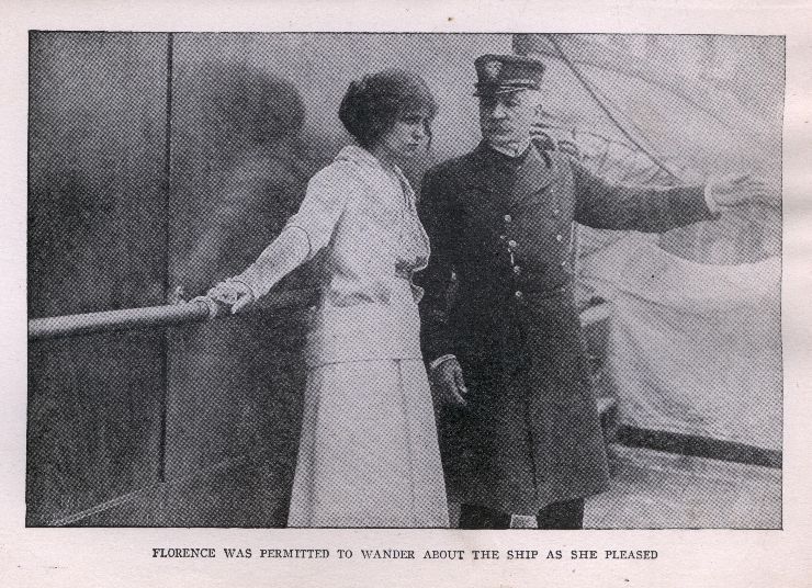 FLORENCE WAS PERMITTED TO WANDER ABOUT THE SHIP AS SHE PLEASED