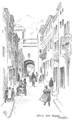 Busy narrow street
