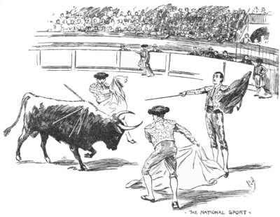 Bullfighting scene