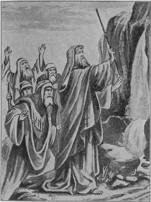 Water poured out in
abundance.