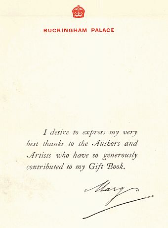 I desire to express my very
best thanks to the Authors and
Artists who have so generously
contributed to my Gift Book. Mary