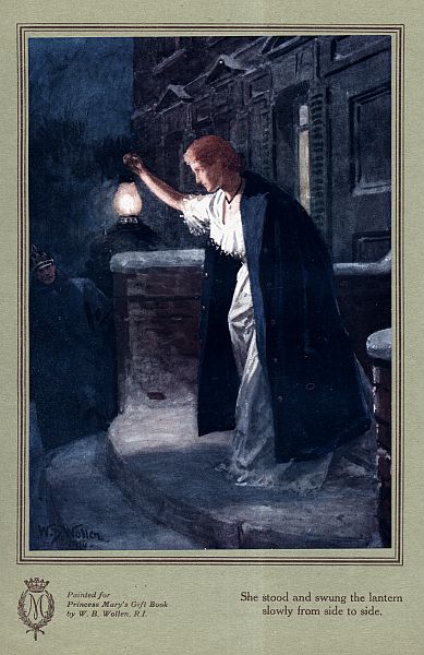 woman with lantern painting