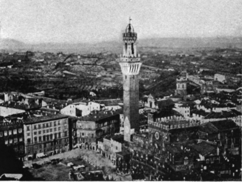 SIENA. GENERAL VIEW, WITH CAMPANILE.