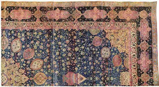 SECTION OF THE HOLY CARPET OF THE MOSQUE AT ARDEBIL