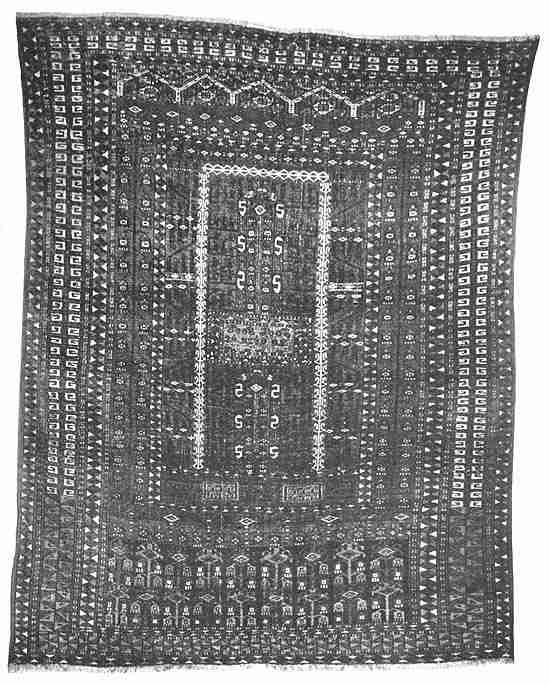 Plate 54. Turkoman Prayer Rug, which according to A. Bogolubow has the Typical Pinde Pattern