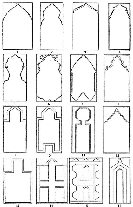 Plate C.--Prayer Arches of Persian, Caucasian, and Central Asiatic Rugs