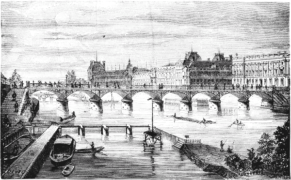 THE PONT DES ARTS AND THE LOUVRE.