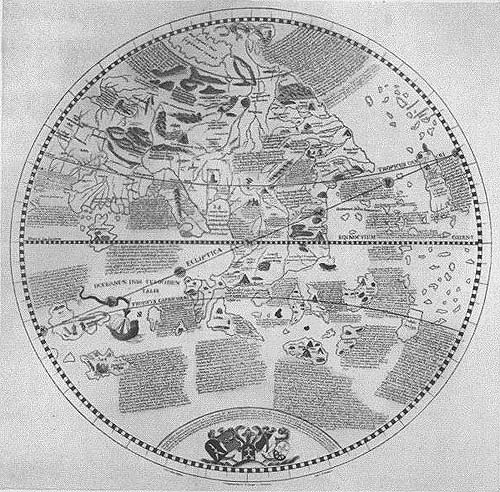 Globe of
Martin Behaim in Hemispheres.