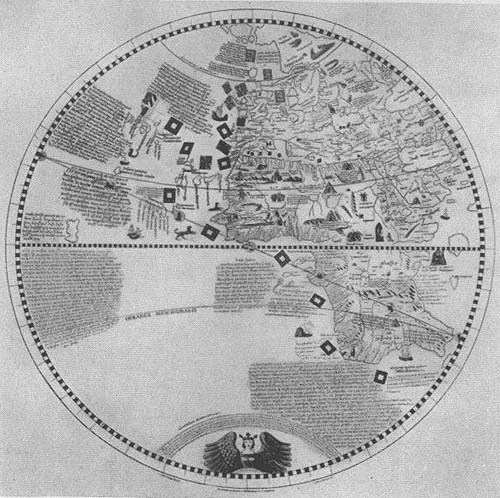Globe of
Martin Behaim in Hemispheres.