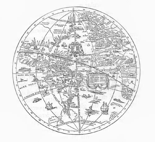 Western Hemisphere of Ulpius Globe, 1541.