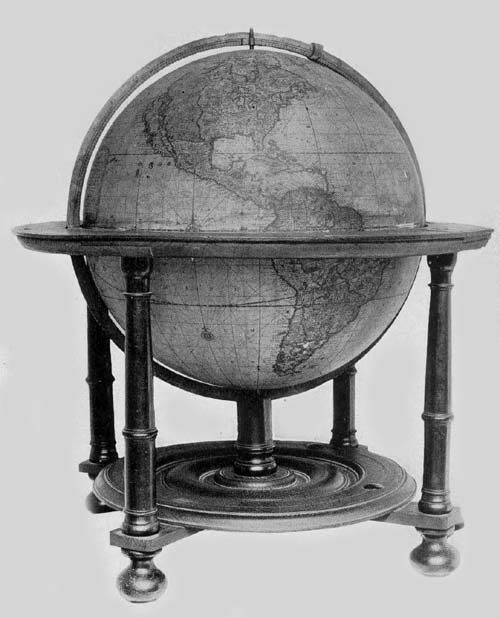 Terrestrial Globe of Gerhard and Leonhard Valk, 1750 (?).